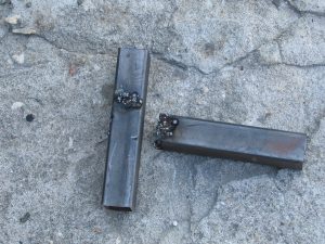 Заготовки после первых экспериментов со сваркой