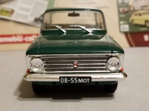 №6 Легендарные советские автомобили Москвич-408 1/24, масштабная модель, 1:24, Hachette, вид спереди