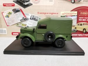 №9 Легендарные советские автомобили ГАЗ-69 1/24, масштабная модель, 1:24, Hachette, на подставке с левой стороны