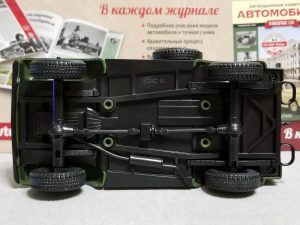 №9 Легендарные советские автомобили ГАЗ-69 1/24, масштабная модель, 1:24, Hachette, вид снизу