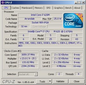 Intel Core I7-620M