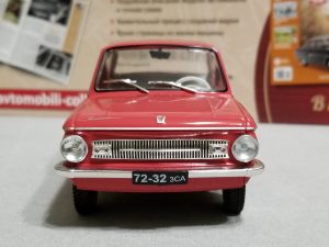 №11 Легендарные советские автомобили ЗАЗ-966 1/24, масштабная модель, 1:24, Hachette, вид спереди