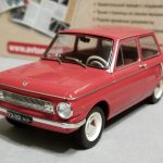 №11 Легендарные советские автомобили ЗАЗ-966 1/24, масштабная модель, 1:24, Hachette, вид спереди слева