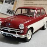 №12 Легендарные советские автомобили Москвич-407 1/24, масштабная модель, 1:24, Ашет, Hachette, вид спереди слева