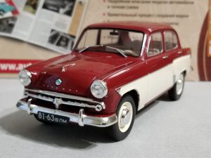 №12 Легендарные советские автомобили Москвич-407 1/24, масштабная модель, 1:24, Ашет, Hachette, вид спереди слева