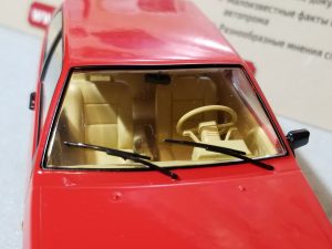 №19 Легендарные советские автомобили ВАЗ-2108 1/24, масштабная модель, 1:24, Hachette, Ашет, вид в салон через лобовое стекло