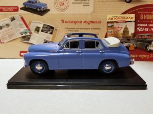 №27 Легендарные советские автомобили кабриолет ГАЗ М-20 Победа 1/24, масштабная модель, 1:24, Hachette, Ашет, модель на подставке с левой стороны